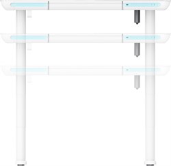 Стол для компьютера Cactus CS-EGD-WT-LED столешница закаленное стекло белый каркас белый, столешница 120x60 см - фото 24199