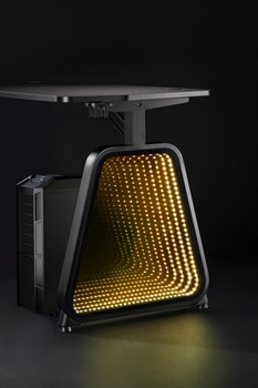 Стол игровой Cactus CS-GMD-BK-RGB столешница МДФ черный каркас черный 136x60x75см - фото 24367