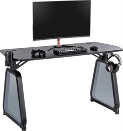 Стол игровой Cactus CS-GMD-BK-RGB столешница МДФ черный каркас черный 136x60x75см - фото 24372