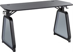 Стол игровой Cactus CS-GMD-BK-RGB столешница МДФ черный каркас черный 136x60x75см - фото 24376