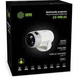 Проектор Cactus CS-PRE.01B.Full HD-A LCD 250Lm ANSI (1920x1080) 1500:1 ресурс лампы:50000часов 1xUSB typeA 1xHDMI 1кг - фото 24446