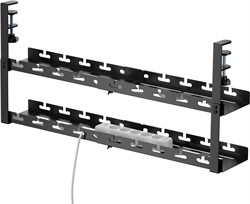 Кабель-канал Cactus CS-CM-700-2BK для столов 72.8x13.5x34.2см черный - фото 24518