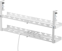 Кабель-канал Cactus CS-CM-700-2WT для столов 72.8x13.5x34.2см белый - фото 24522
