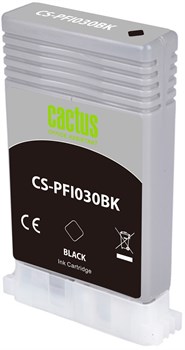 Струйный картридж Cactus CS-PFI030BK (PFI-030BK) черный пигментный для Canon imagePROGRAF TA-20, 30 (55 мл) - фото 24537