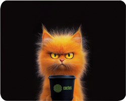Коврик для мыши Cactus Red Cat 220x180x2мм (CS-MP-P11XS) - фото 24588