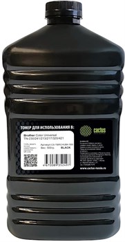 Тонер Cactus CS-TBRCHUBK-500 черный флакон для принтера Brother Color Universal TN-230, 241, 213, 217, 320, 421 (55 мл) - фото 24678