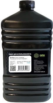 Тонер Cactus CS-TBRCHUC-500 голубой флакон для принтера Brother Color Universal TN-230, 241, 213, 217, 320, 421  (500 гр.) - фото 24679