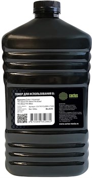 Тонер Cactus CS-TKYCU2BK-LT-500 черный флакон для принтера Kyocera Color Universal TK-52xx, TK-54xx, TK-83xx, TK-85xx, TK-88xx (50 гр.) - фото 24712