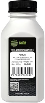Тонер Cactus CS-TPA211-100 черный флакон для принтера Pantum PC-211, TL-420, TL-5120, P2200, P2500, P2207 (50 гр.) - фото 24727