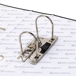 Папка-регистратор Brauberg, покрытие пластик, 75 мм, прочная, с уголком, черная - фото 24872