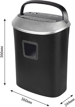 Шредер Cactus CS-SH-P6 черный/серый (секр.P-4) фрагменты 10лист. 21лтр. скрепки скобы пл.карты - фото 24884