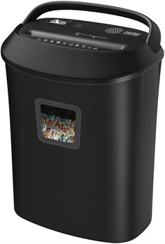 Шредер Cactus CS-SH-P8  черный (секр.P-4) фрагменты 12лист. 25лтр. скрепки скобы пл.карты CD - фото 24898