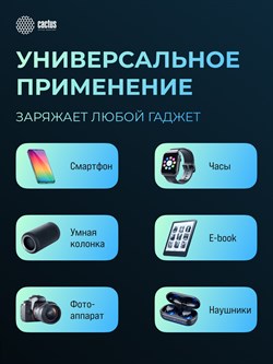 Мобильный аккумулятор Cactus CS-PBFSDA-20000 20000mAh 4.5A USB-A/2xUSB-C черный - фото 24943