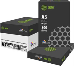 Бумага Cactus CS-LPA390500 A3/90г/м2/500л./белый CIE170% для лазерной печати - фото 25259
