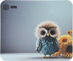 Коврик для мыши Cactus Owl gray рисунок 300x250x3мм (CS-MPC-D12M) - фото 25350