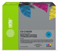 Струйный картридж Cactus CS-C1823D (HP 23) цветной для HP Color Copier 140, 150, 160, 170, 180, 190, 260, 270, 280; DeskJet 700, 710, 720, 810, 830, 880, 890, 895, 1120; OfficeJet 1170, 1175, r40, r45, r60, r65, r80, t45, t65; PSC 500 (39 мл)