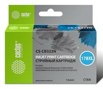 Струйный картридж Cactus CS-CB323N (HP 178XL) голубой увеличенной емкости для HP DeskJet 3070A B611, 3522; PhotoSmart 5510 B111, 5520, 7520, B010, B110, B209, B210, B8553, C309, C310, C410, C5300, C5380, C5383, D5460 (14,6 мл)