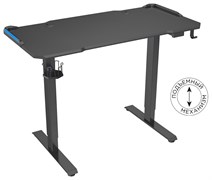 Стол Cactus CS-ED-GBK столешница МДФ карбон каркас черный, столешница 120x60 см