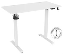 Стол Cactus CS-ED-WWT столешница МДФ белый, каркас белый, столешница 120x60 см