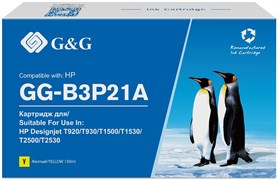 Струйный картридж G&amp;G GG-B3P21A (№727) желтый для HP DJ T920, T1500 (130 мл)