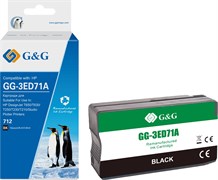 Cтруйный картридж G&amp;G GG-3ED71A (HP 712) черный для HP DesignJet T650, T630, T250, T230, T210, Studio Plotter Printers (80 мл)