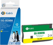Струйный картридж G&amp;G GG-3ED69A (HP 712) желтый для HP DesignJet T650, T630, T250, T230, T210, Studio Plotter Printers (29 мл)