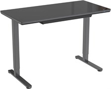 Стол Cactus CS-EGD-BBK столешница стекло черный, каркас черный, столешница 120x60 см