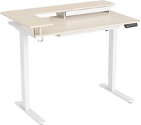 Стол для компьютера Cactus CS-EDL-DWT столешница ДСП светлый дуб каркас белый, столешница 120x60 см