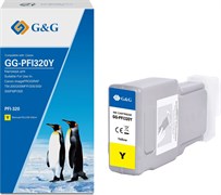 Струйный картридж G&amp;G GG-PFI320Y PFI-320Y желтый для Canon imagePrograf TM-200, 200MFP, 205, 300, 300MFP, 305 (300 мл)