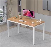 Стол для компьютера Cactus CS-ET-WWD столешница МДФ белый дуб молочный каркас белый, столешница 160x80 см