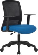 Кресло Cactus CS-MC333-BKBL черный сиденье темно-синий сетка/ткань низк.спин. крестов. пластик пластик черный