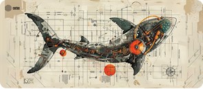 Коврик для мыши Cactus Shark 900x400x4мм (CS-MP-COR03XXL)