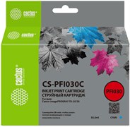Струйный картридж Cactus CS-PFI030C (PFI-030C) голуб.пигм. для Canon imagePROGRAF TA-20, 30 (55 мл)