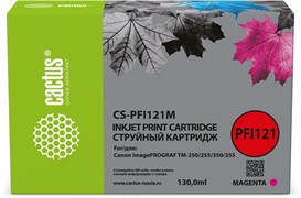 Струйный картридж Cactus CS-PFI121M (PFI-121 M) пурп.пигм. для Canon imagePROGRAF TM-250, 255, 350, 355 (55 мл)
