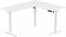Стол для компьютера Cactus CS-EDXL-WWT угловой подъёмный столешница МДФ белый каркас белый , длины сторон 140 и 160 см, глубина 60 см - фото 24222